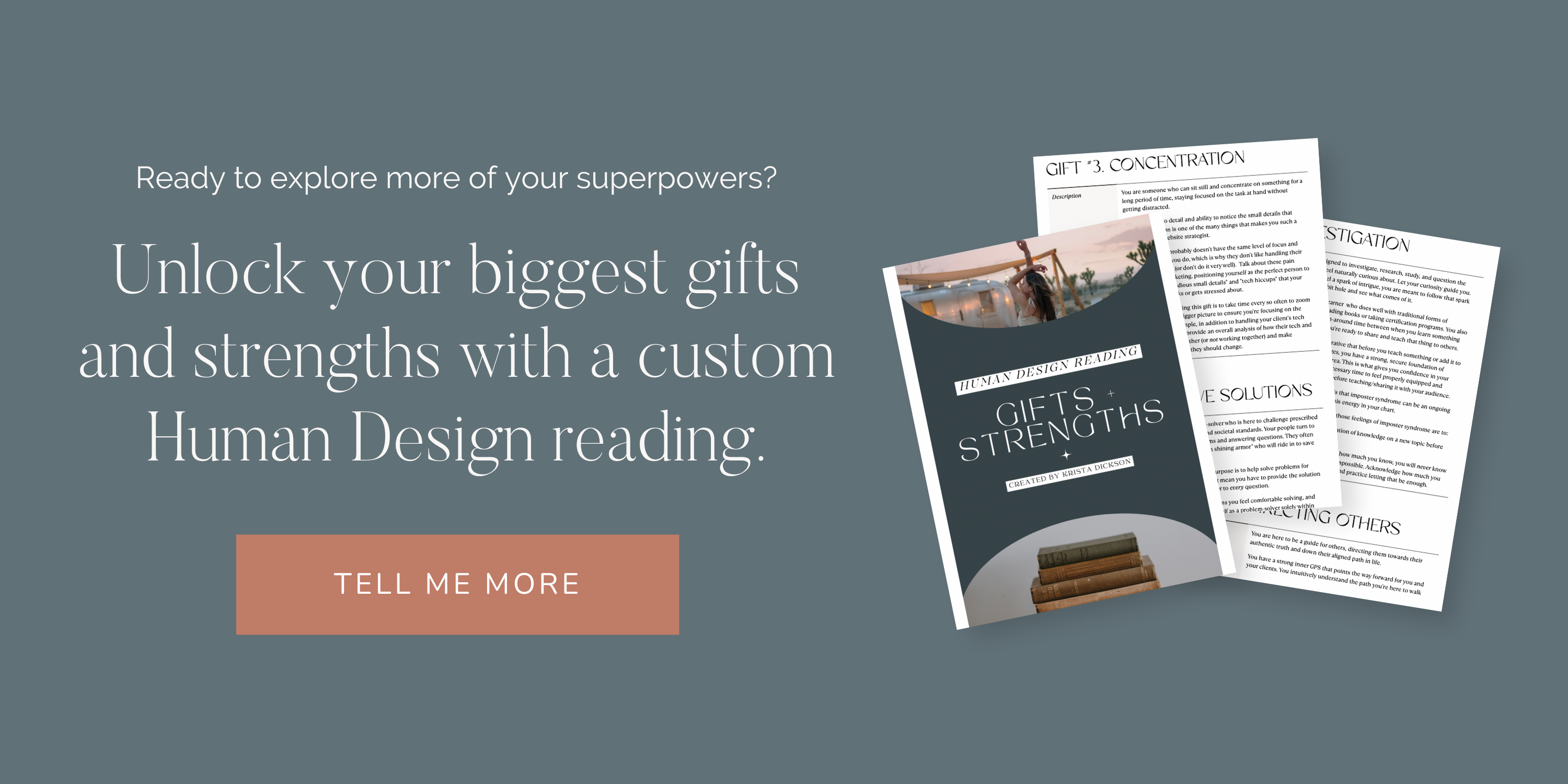 Unlock your biggest gifts and strengths with a custom Human Design Reading.